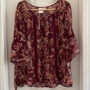 Floral sheer women’s top